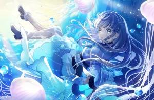 聖地巡礼で体感する【月夜見海月】スリーズブーケのカード絵柄と能登・のとじま水族館の幻想的な魅力