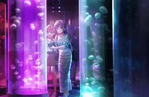 聖地巡礼で体感する【月夜見海月】スリーズブーケのカード絵柄と能登・のとじま水族館の幻想的な魅力