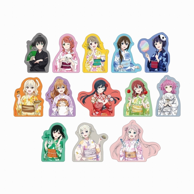 ラブライブ!虹ヶ咲学園スクールアイドル同好会描き下ろし 縁日ver. トレーディングダイカットステッカー