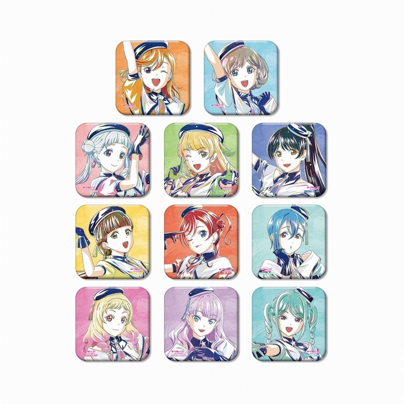 ラブライブ!スーパースター!!描き下ろし スーパースター!!ver. トレーディング Ani-Art スクエア缶バッジ