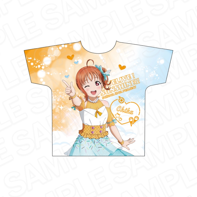 ラブライブ!サンシャイン!! フルグラフィックTシャツ 高海千歌 Cafe party ver.