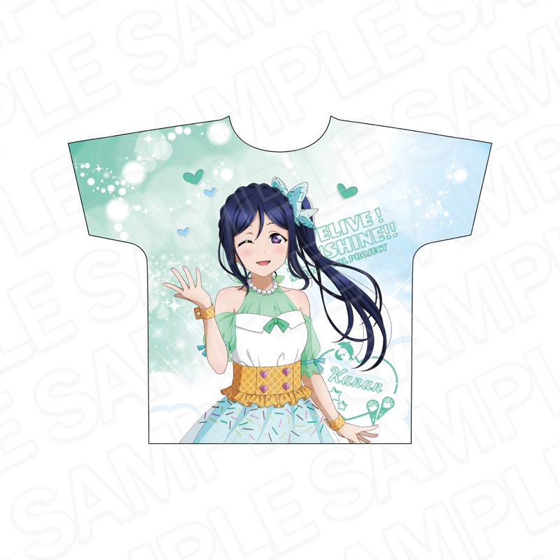 ラブライブ!サンシャイン!! フルグラフィックTシャツ 松浦果南 Cafe party ver.