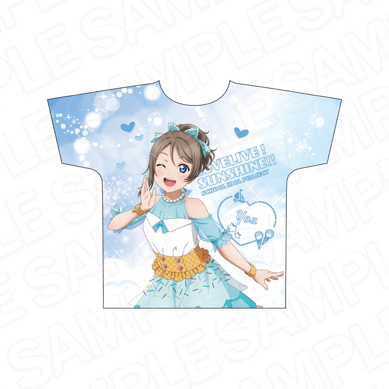 ラブライブ!サンシャイン!! フルグラフィックTシャツ 渡辺 曜 Cafe party ver.