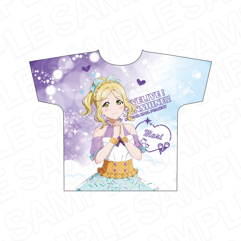 ラブライブ!サンシャイン!! フルグラフィックTシャツ 小原鞠莉 Cafe party ver.