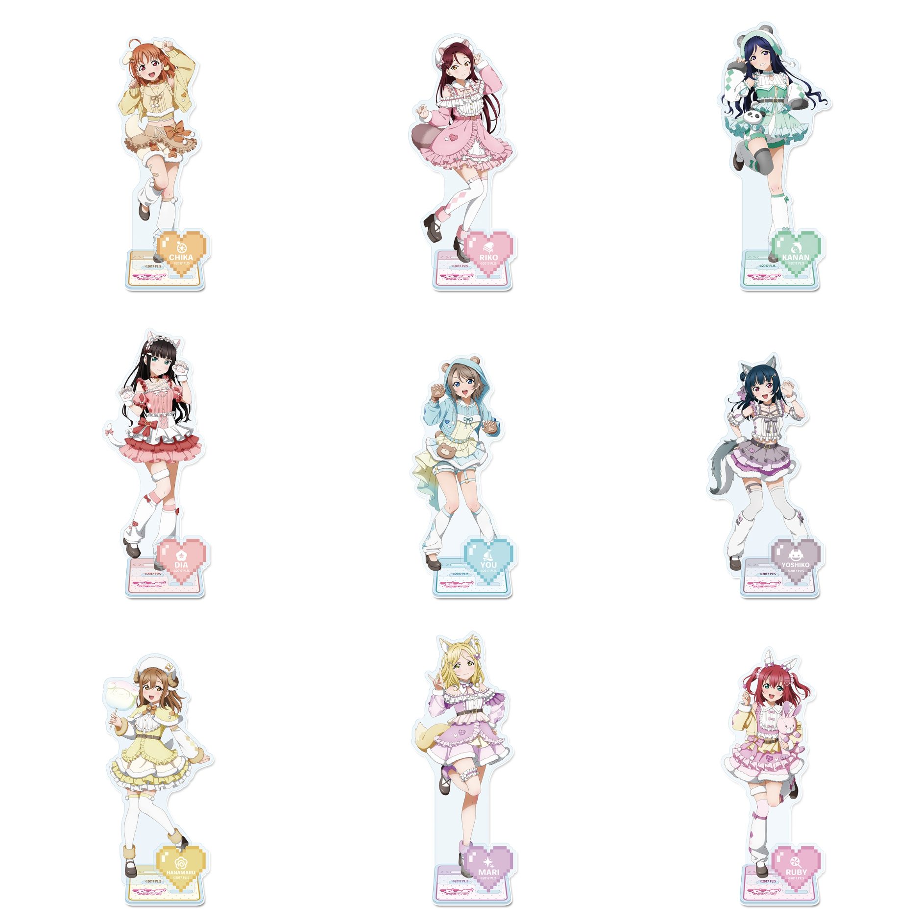 ラブライブ!サンシャイン!! 描き下ろし アクリルスタンド アニマル衣装