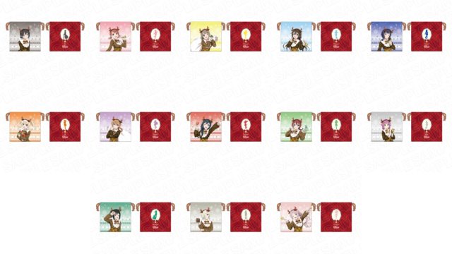 ラブライブ!虹ヶ咲学園スクールアイドル同好会 サテン巾着 トナカイ風衣装 ver.