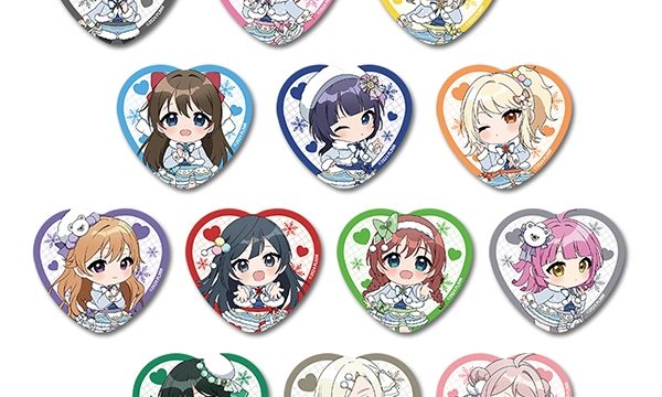 ラブライブ!虹ヶ咲学園スクールアイドル同好会 ぷちちょこトレーディングハート型缶バッジ ウィンター衣装ver.