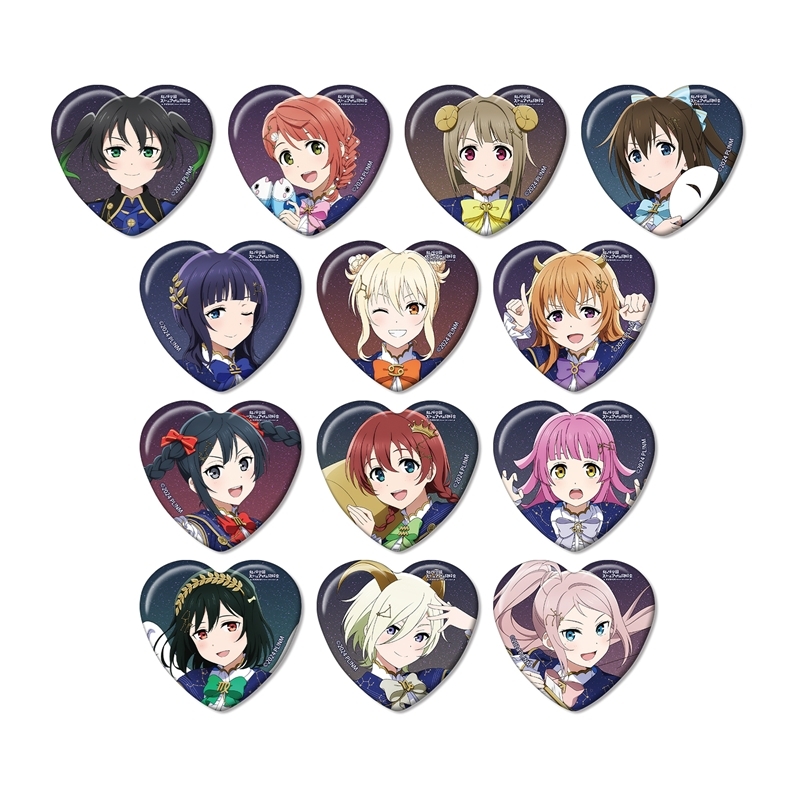 ラブライブ!虹ヶ咲学園スクールアイドル同好会 描き下ろし 十二星座ver. トレーディングハート型缶バッジ