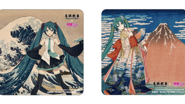 葛飾北斎×初音ミク カーマグネット 冨嶽三十六景