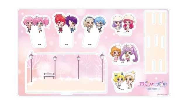 アイカツ！×プリパラ THE MOVIE -出会いのキセキ！- プレミアム アクリルジオラマプレート03/集合デザイン(ミニキャライラスト)