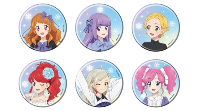 アイカツ！ 缶バッジ13/雪柄コーデver. トレーディング(全6種)(描き下ろしイラスト)