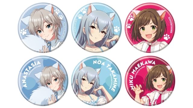 アイドルマスター シンデレラガールズ 缶バッジ17/猫ver. トレーディング(全6種)(描き下ろしイラスト)