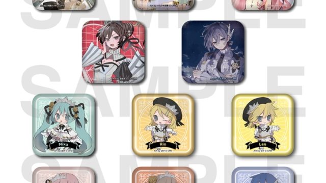 ピアプロキャラクターズ 初音ミクシンフォニーコラボカフェ「10th Anniversary Party」トレーディングスクエア缶バッジ(全11種)