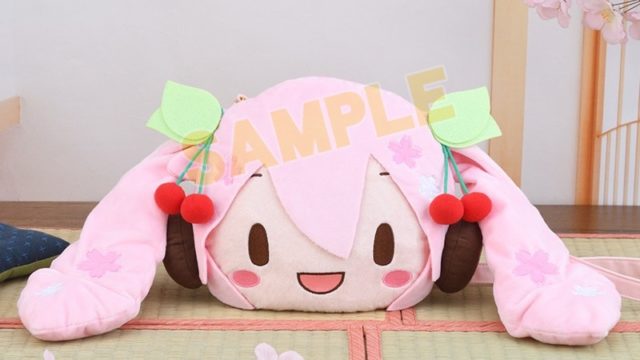 初音ミクシリーズ 桜ミク ふわぷち フェイスショルダーバッグ(M)